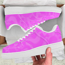 Load image into Gallery viewer, Ti Amo I love you - Exclusive Brand  - Deep Lavender Magenta Camouflage - Low Top Unisex Sneakers
