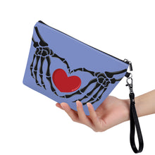 Load image into Gallery viewer, Ti Amo I love you - Exclusive Brand - Mood Mode - Skeleton Hands with Heart - Sling Cosmetic Bag
