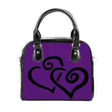 Load image into Gallery viewer, Ti Amo I love you - Exclusive Brand - Honey Flower - Double Black Heart -  Shoulder Handbag
