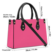 Load image into Gallery viewer, Ti Amo I love you - Exclusive Brand - Warm Pink - Luxury Womens PU Tote Bag - Black Straps
