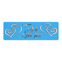 Load image into Gallery viewer, Ti Amo I love you - Exclusive Brand - Medium Cyan Blue - Yoga Mat
