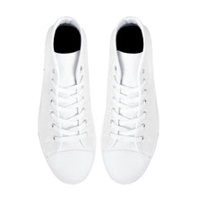 Load image into Gallery viewer, Ti Amo I love you  - Exclusive Brand  - White - Dove with Olive Branch - High-Top Canvas Shoes - White Soles
