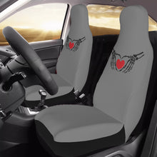 Load image into Gallery viewer, Ti Amo I love you - Exclusive Brand  - Dove Gray - Skeleton Hands with Heart  - Car Seat Covers (Double)
