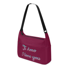 Load image into Gallery viewer, Ti Amo I love you - Exclusive Brand - Claret Red - Pastel Lettering -  Journey Computer Shoulder Bag
