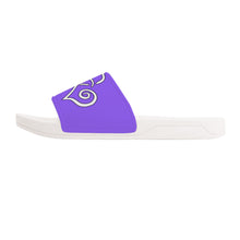 Load image into Gallery viewer, Ti Amo I love you - Exclusive Brand - Heliotrope 3 - Double White Heart - Slide Sandals - White Soles
