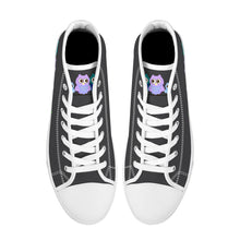 Load image into Gallery viewer, Ti Amo I love you  - Exclusive Brand - Shark - 3 Owls - High-Top Canvas Shoes - White Soles
