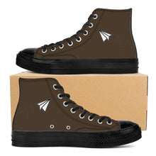 Load image into Gallery viewer, Ti Amo I love you - Exclusive Brand - Abbot- Paper Airplane - High Top Canvas Shoes - Black Soles
