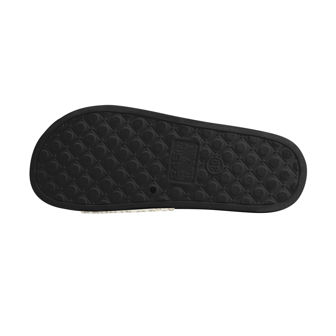 Ti Amo I love you - Exclusive Brand - Kangaroo - Leopard Spots - Womens - Slide Sandals - Black Soles - Sizes 5-12