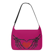 Load image into Gallery viewer, Ti Amo I love you - Exclusive Brand - Jazzberry Jam 2 - Skeleton Heart Hands  -  Journey Computer Shoulder Bag
