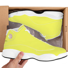 Load image into Gallery viewer, Ti Amo I love you - Exclusive Brand - Sandy Yellow - Double Heart Logo - Mens / Womens - Unisex  Basketball Shoes - White Laces
