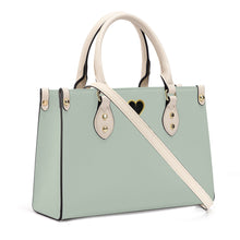 Load image into Gallery viewer, Ti Amo I love you - Exclusive Brand - Green Eyes - Luxury Womens PU Tote Bag - Cream Straps
