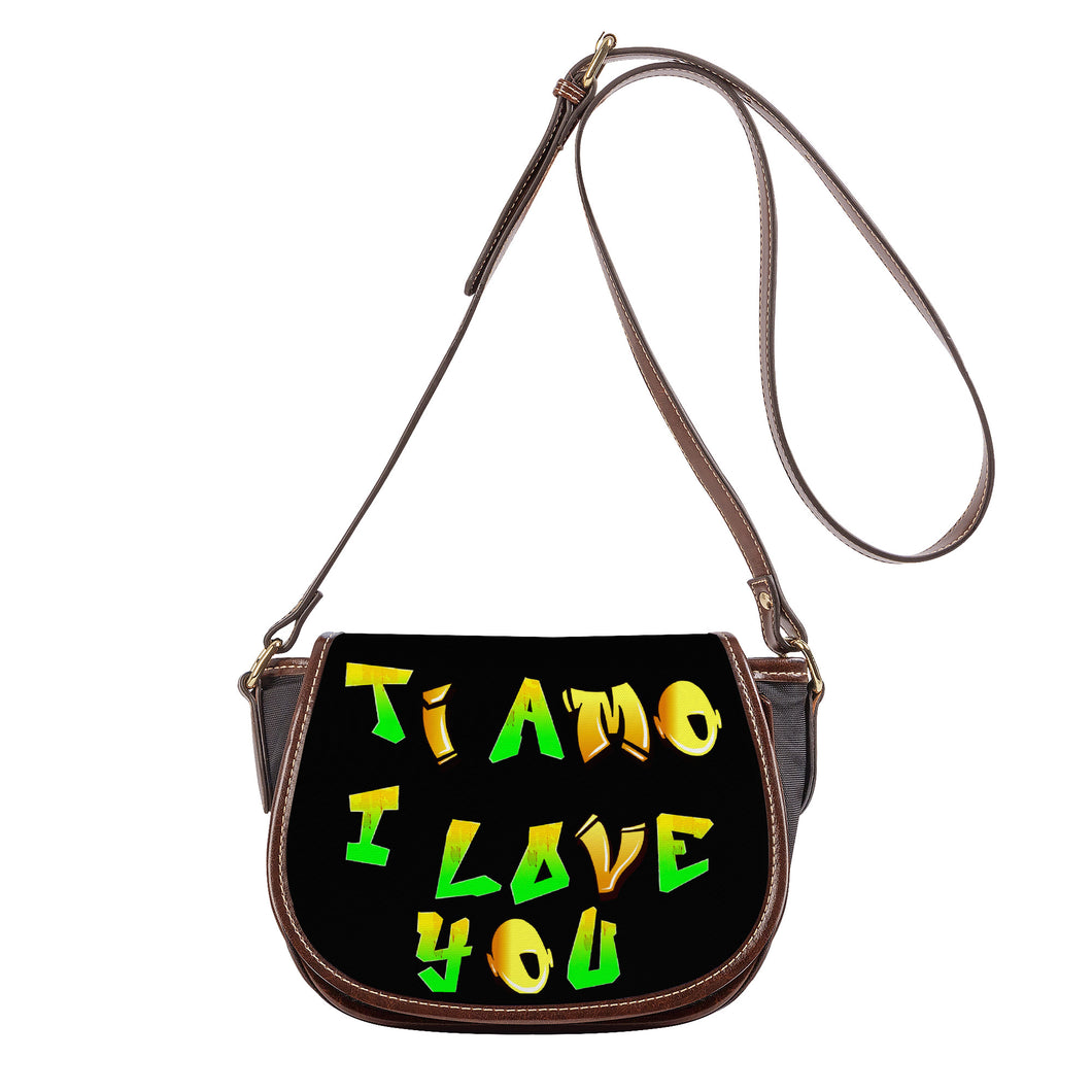 Ti Amo I love you - Exclusive Brand - Hip Hop Lettering - Saddle Bag