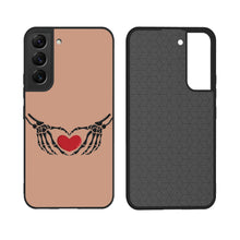 Load image into Gallery viewer, Ti Amo I love you - Exclusive Brand - Feldspar - Skeleton Hands with Heart - Samsung Galaxy S22 Glass Case
