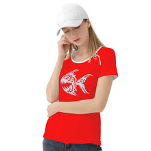 Load image into Gallery viewer, Ti Amo I love you - Exclusive Brand  - Red - Angry Fish -  Women&#39;s T shirt
