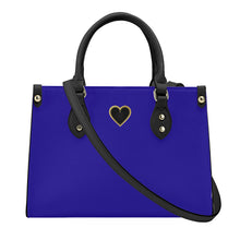 Load image into Gallery viewer, Ti Amo I love you - Exclusive Brand - Egyptian Blue - Luxury Womens PU Tote Bag - Black Straps
