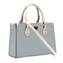 Load image into Gallery viewer, Ti Amo I love you - Exclusive Brand - Ash Grey - Luxury Women PU Tote Bag - Cream Straps
