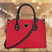 Load image into Gallery viewer, Ti Amo I love you - Exclusive Brand - Rose Madder - Luxury Womens PU Tote Bag - Black Straps
