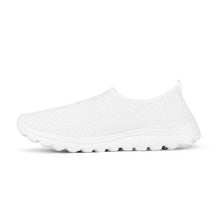 Load image into Gallery viewer, Ti Amo I love you - Exclusive Brand - White - Black Heart - Women&#39;s Mesh Running Shoes - White Soles
