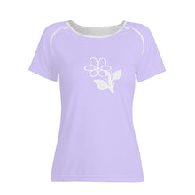 Load image into Gallery viewer, Ti Amo I love you - Exclusive Brand - Lilac - White Daisy - Women&#39;s T shirt
