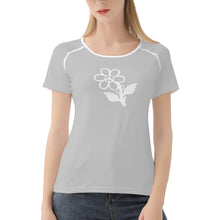 Load image into Gallery viewer, Ti Amo I love you - Exclusive Brand - Silver - White Daisy - Women&#39;s T shirt
