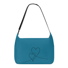 Load image into Gallery viewer, Ti Amo I love you - Exclusive Brand  - Blue Chill - Double Script Heart - Journey Computer Shoulder Bag
