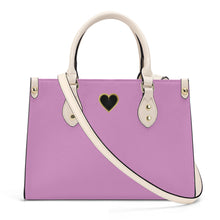 Load image into Gallery viewer, Ti Amo I love you - Exclusive Brand - Light Orchid - Luxury Womens PU Tote Bag - Cream Straps
