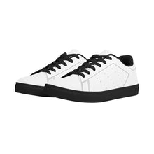 Load image into Gallery viewer, Ti Amo I love you - Exclusive Brand  - White - Double Black Heart - Low-Top Synthetic Leather Sneakers - Black Soles
