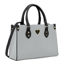 Load image into Gallery viewer, Ti Amo I love you - Exclusive Brand - Silver Sand - Luxury Womens PU Tote Bag - Black Straps
