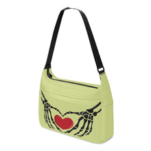 Load image into Gallery viewer, Ti Amo I love you - Exclusive Brand - Deco - Skeleton Heart Hands  -  Journey Computer Shoulder Bag
