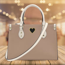 Load image into Gallery viewer, Ti Amo I love you - Exclusive Brand - Pale Taupe - Luxury Womens PU Tote Bag - Cream Straps
