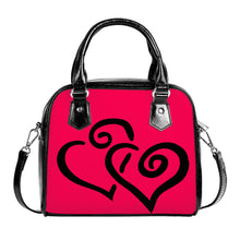 Load image into Gallery viewer, Ti Amo I love you - Exclusive Brand - Frolly - Double Black Heart -  Shoulder Handbag
