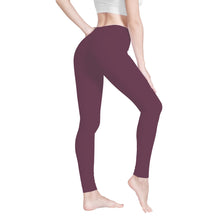 Load image into Gallery viewer, Ti Amo I love you - Exclusive Brand - Brownish Purple - Angry Fish  - Womens / Teen Girls  / Womens Plus Size  - Yoga Leggings - Sizes XS-3XL
