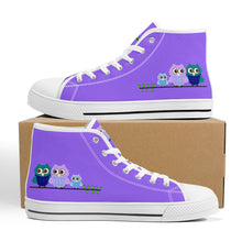 Load image into Gallery viewer, Ti Amo I love you  - Exclusive Brand  - Heliotrope 3 - High-Top Canvas Shoes  - White Soles
