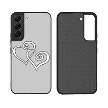 Load image into Gallery viewer, Ti Amo I love you - Exclusive Brand - Silver - Double White Heart - Samsung Galaxy S22 Glass Case
