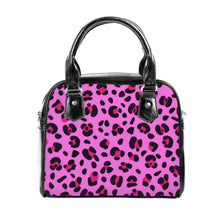 Load image into Gallery viewer, Ti Amo I love you - Exclusive Brand - Persian Pink with Cerise Leopard Spots - Womens Shoulder Handbag
