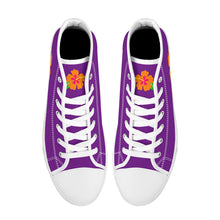 Load image into Gallery viewer, Ti Amo I love you - Exclusive Brand  - Purple Iris - High-Top Canvas Shoes - White Soles
