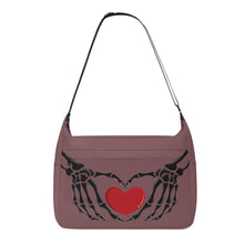 Load image into Gallery viewer, Ti Amo I love you - Exclusive Brand - Rose Brown - Skeleton Heart Hands  -  Journey Computer Shoulder Bag
