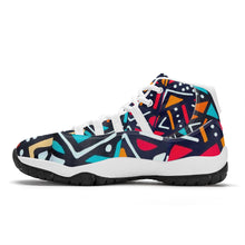 Load image into Gallery viewer, Ti Amo I love you - Exclusive Brand - Geometrical - High Top Air Retro Sneakers - White Soles
