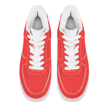 Load image into Gallery viewer, Ti Amo I love you - Exclusive Brand - Red Orange - Skelton Hands with Heart - Transparent Low Top Air Force Leather Shoes
