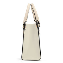Load image into Gallery viewer, Ti Amo I love you - Exclusive Brand  - Eggshell - Luxury Womens PU Tote Bag - Cream Straps
