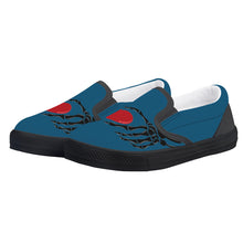 Load image into Gallery viewer, Ti Amo I love you - Exclusive Brand - Blumine - Skeleton Hands with Heart - Kids Slip-on shoes - Black Soles
