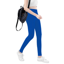 Load image into Gallery viewer, Ti Amo I love you - Exclusive Brand - Dark Blue - White Daisy - Yoga Leggings - Sizes XS-3XL
