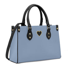 Load image into Gallery viewer, Ti Amo I love you - Exclusive Brand - Cadet Grey - Luxury Womens PU Tote Bag - Black Straps
