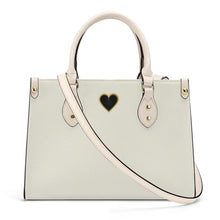 Load image into Gallery viewer, Ti Amo I love you - Exclusive Brand  - Buttery White - Luxury Womens PU Tote Bag - Cream Straps
