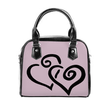 Load image into Gallery viewer, Ti Amo I love you - Exclusive Brand - Lily 2 - Double Black Heart -  Shoulder Handbag
