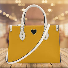 Load image into Gallery viewer, Ti Amo I love you - Exclusive Brand - School Bus Yellow - Luxury Womens PU Tote Bag - Cream Straps
