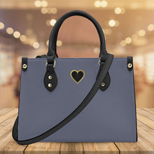 Load image into Gallery viewer, Ti Amo I love you - Exclusive Brand - Mist Blue - Luxury Womens PU Tote Bag - Black Straps
