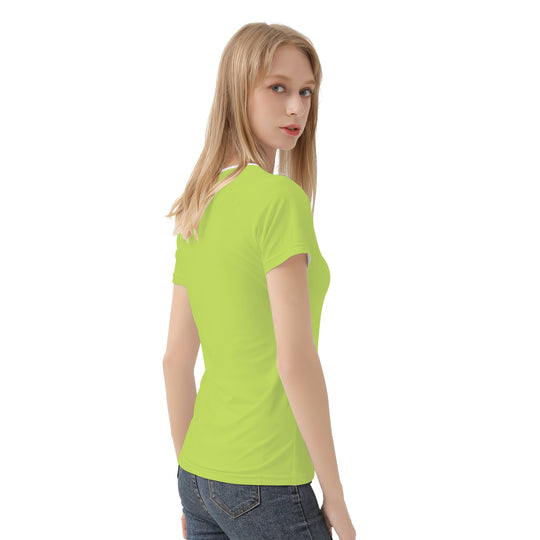 Ti Amo I love you - Exclusive Brand - Yellow Green - Hawaiian Flower - Women's T shirt - Sizes XS-2XL