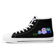 Load image into Gallery viewer, Ti Amo I love you  - Exclusive Brand - Black - 3 Owls - High-Top Canvas Shoes - White
