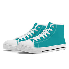 Load image into Gallery viewer, Ti Amo I love you - Exclusive Brand  - Persian Green - High-Top Canvas Shoes  - White Soles
